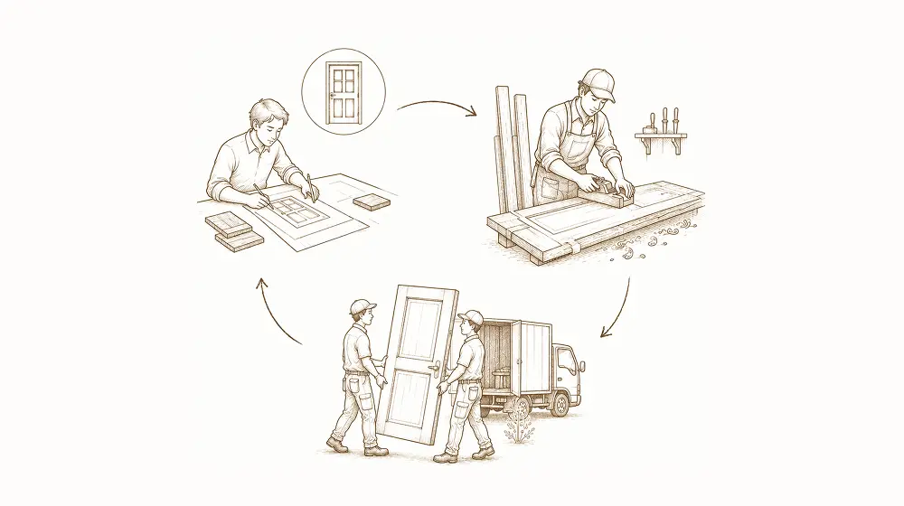 製作から納品までの対応イメージ