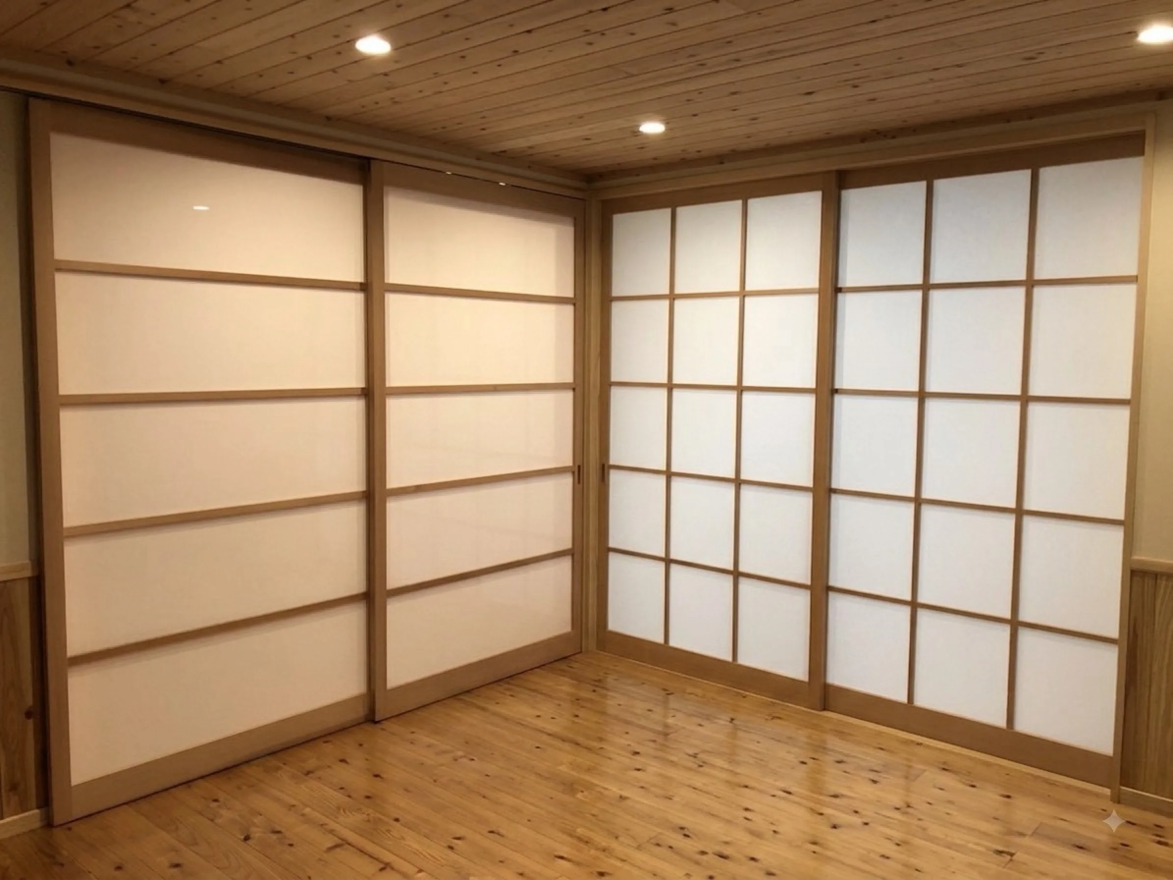 R壁に合わせたアーチ型ドアの現場写真